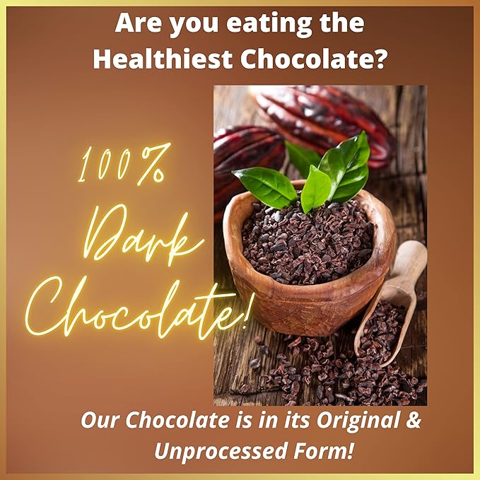 Pure Natural Miracles Cacao Nibs Unsweetened | Raw, Sugar Free, Organic Dark Chocolate Chips |