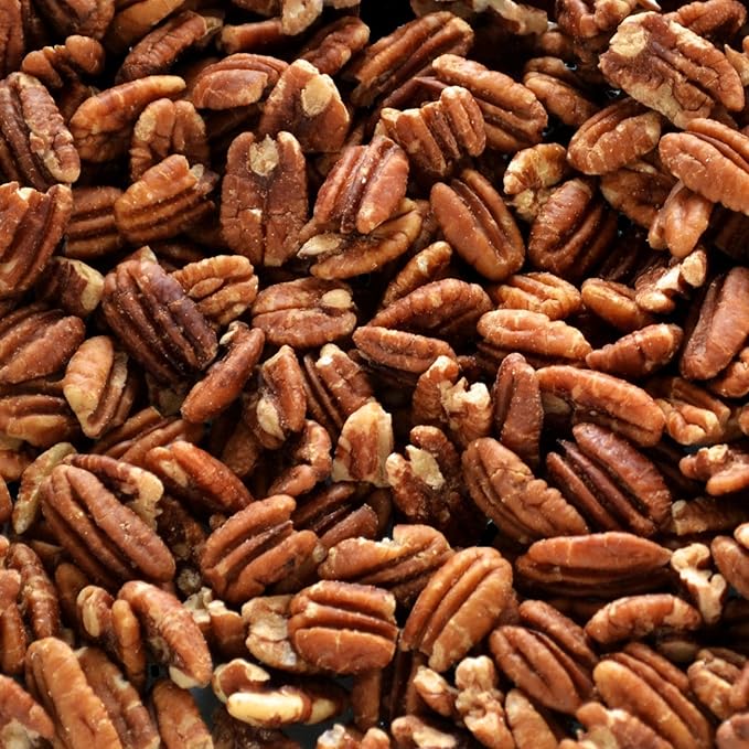 Native Pecan Halves, Family Recipe Crispy, Soaked and Dried with Sea Salt, Bulk 19.9 Lb