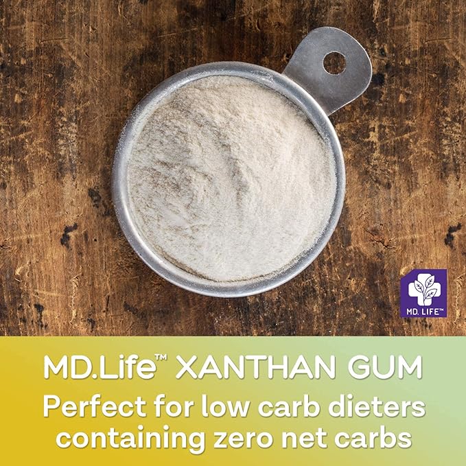 MD. Life Xanthan Gum for Baking Keto - 12 Ounces ??100% Natural Xanthan Gum Powder - Keto Friendly
