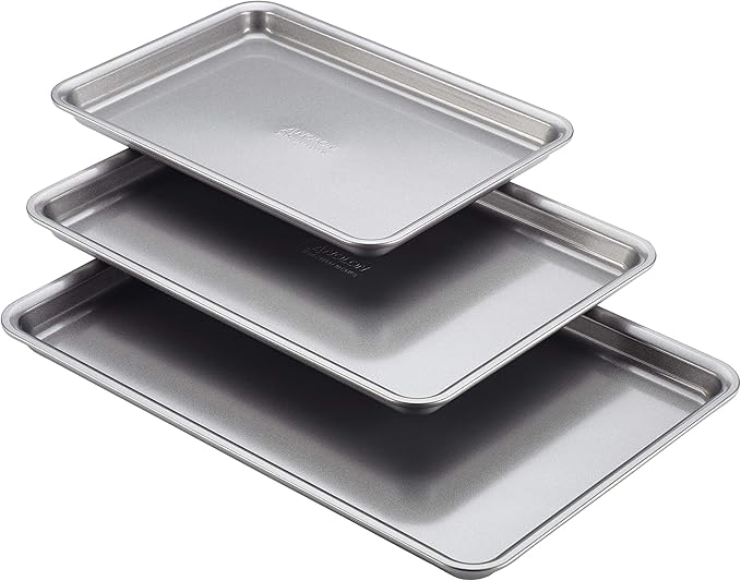 Anolon Gourmet Nonstick Bakeware Set with Nonstick Cookie Sheets / Baking Sheets - 3 Piece