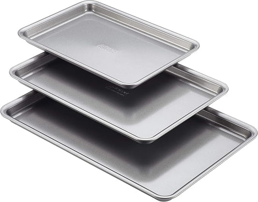 Anolon Gourmet Nonstick Bakeware Set with Nonstick Cookie Sheets / Baking Sheets - 3 Piece