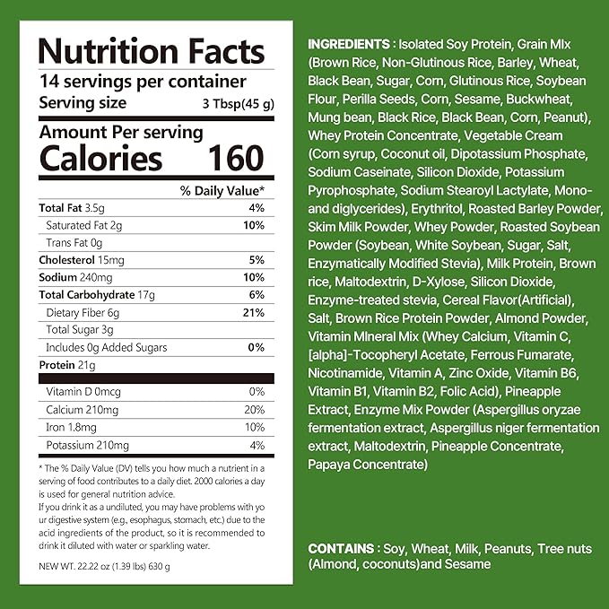 Green Tea Matcha Protein Shake, 21g Protein, Low Sugar, Keto-Friendly Meal Replacement Shake