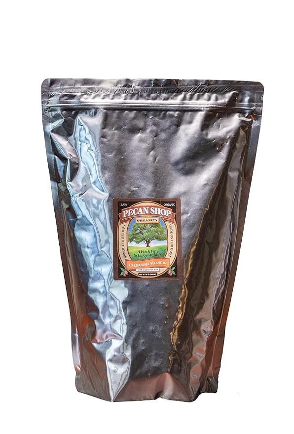 Pecan Shop Sprouted Raw Organic California Walnuts, Light Redmond Sea Salt Family Recipe