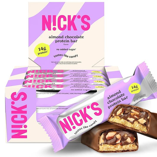 Nick's Protein Bars Chocolate | High Protein | Lowcalories | Low Carb Keto Friendly Snacks No Added