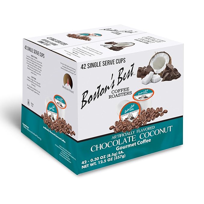 Boston’s Best - Chocolate Coconut Flavored Dessert Gourmet Coffee Compatible with Keurig Coffee