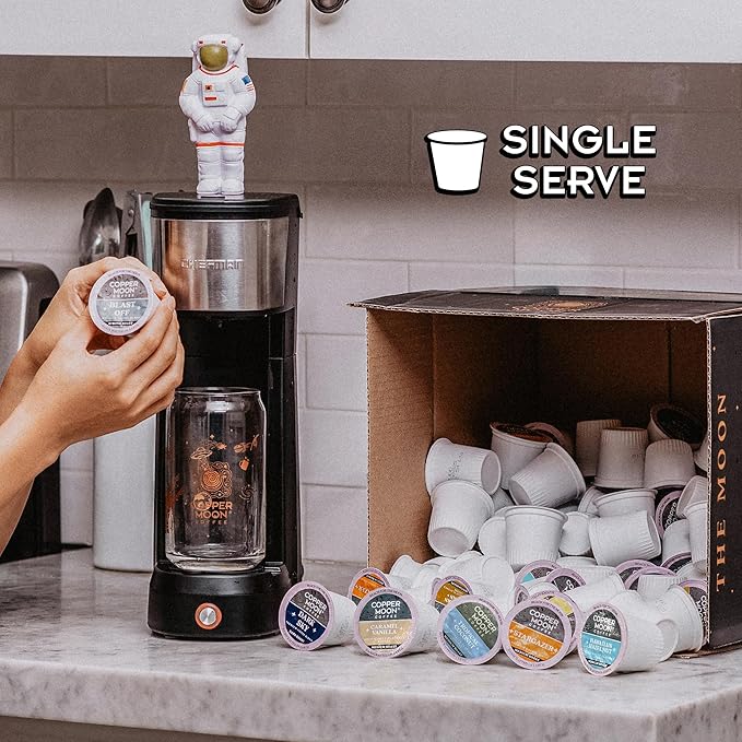 Copper Moon Single Serve Decaffeinated Coffee Pods for Keurig K Cup Brewers, Colombian Decaf Blend