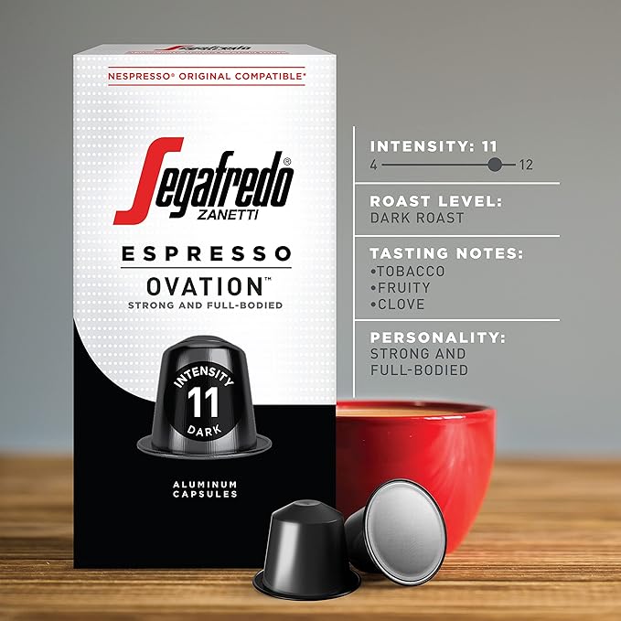 Segafredo Zanetti Espresso Capsules – Aluminum Pods for Nespresso Original Machines – Ovation &