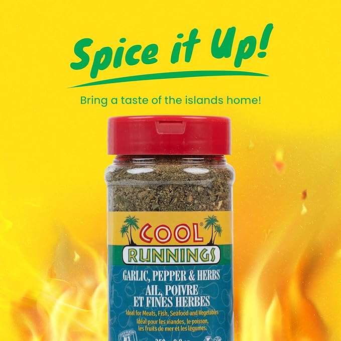 Cool Runnings Garlic, Pepper, and Herbs Seasoning 250g ??Perfect Blend of Spices and Herbs for