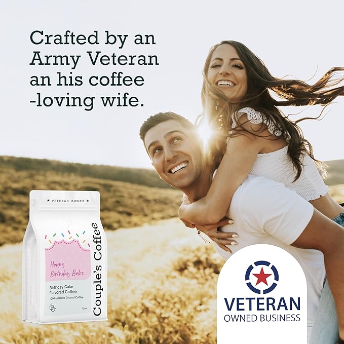 Couple?™s Coffee Ground Coffee | Gives Back to Military Families | Happy Birthday Babe | Medium