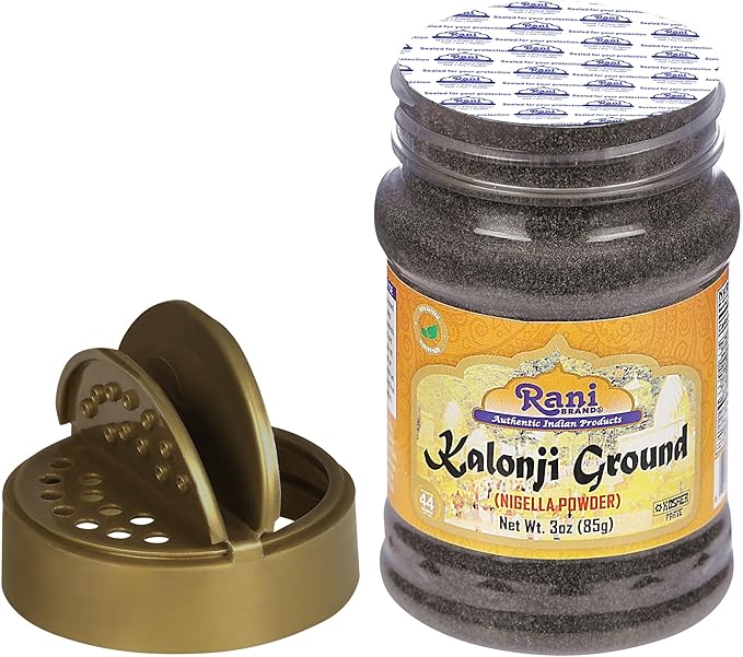 Rani Kalonji (Black Seed, Nigella Sativa, Black Cumin) Ground, Powder 3oz (85g) PET Jar ~ All