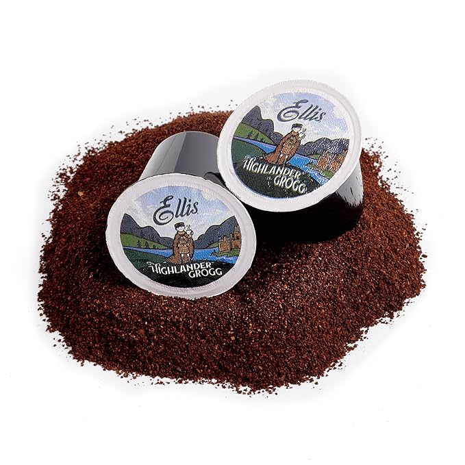 Ellis Coffee - Highlander Grogg - Flavored Single Serve Coffee Pods - For Use in Most K-cups and