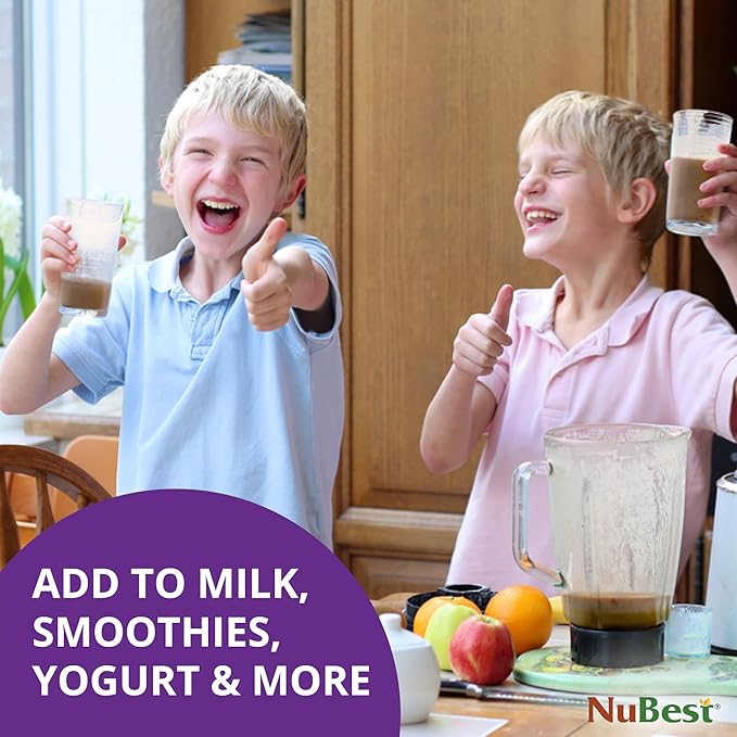 NuBest Tall Protein Powder for Kids & Teens - Chocolate Protein Powder with Red Algae Calcium