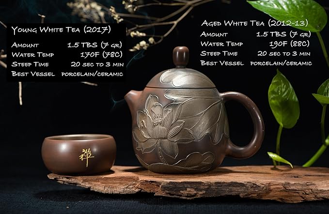 Rare, Aged 2017 White Loose Leaf Tea - Bai Mu Dan style from Fujian, China