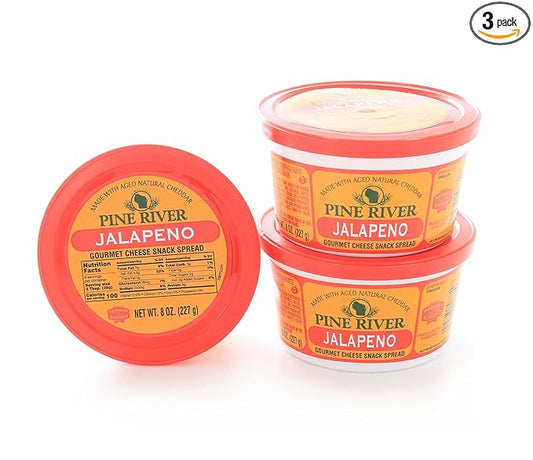 Pine River Cheese Spreads 3-Pack | (3) 8 oz Tubs | SHELF-STABLE Gourmet Wisconsin Pub Cheese Spread
