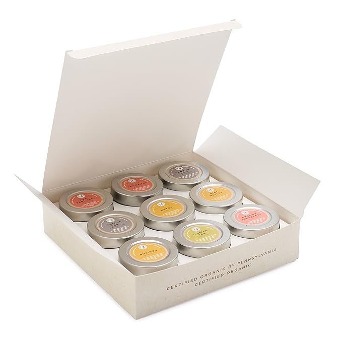 Golden Moon Tea Variety Pack - 9 Loose Leaf Tea Sampler - Organic Black, Green, White, and Herbal
