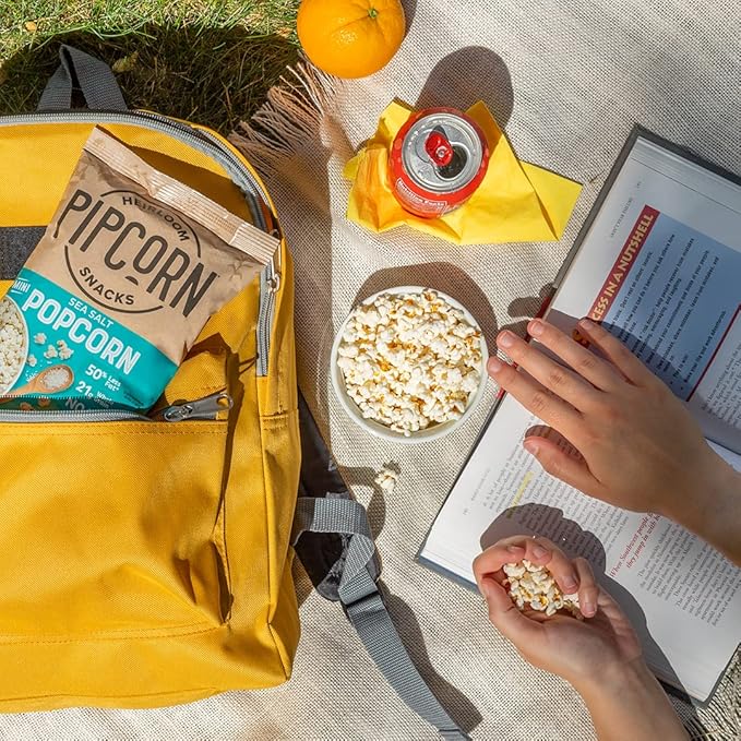 Mini Heirloom Popcorn by Pipcorn - Sea Salt,1oz 24pk - Healthy Snacks, Gluten Free Snacks, Snack