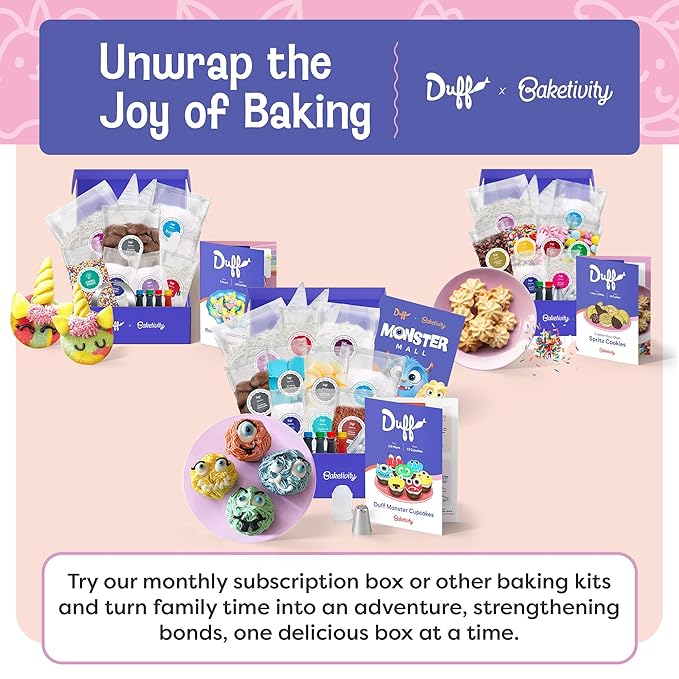Baketivity x Duff Goldman Monster Cupcakes Kit - Cooking Set with Premeasured Ingredients