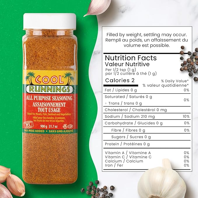 Cool Runnings All Purpose Seasoning 900g - Versatile Spice Blend for Marinating, Grilling, and