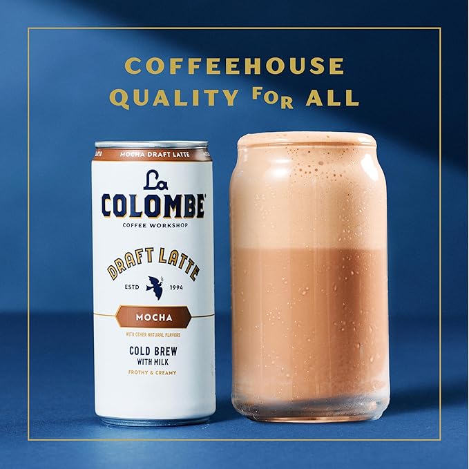 La Colombe Coffee, Mocha Draft Latte, 11 fl oz Cans (Pack of 12), Coffeehouse Quality Cold Brew