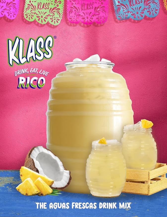 Klass Aguas Frescas |Pina Colada Drink Mix| Flavor From Natural Sources & No Artificial Flavor With