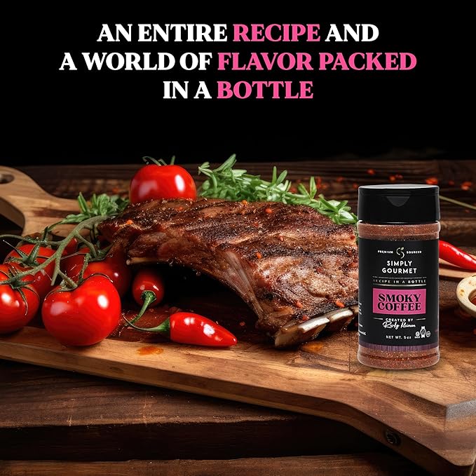 Smoky Coffee Spice 5oz | Recipe in a Bottle | Premium Blend Spice for Gourmet Cooking | No-Addition