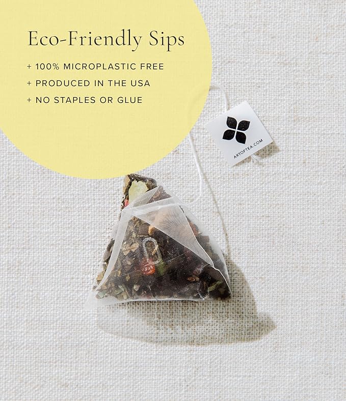 Art of Tea | Organic Egyptian Chamomile Tea Bags - Caffeine Free Herbal Tea | 50 Eco Friendly