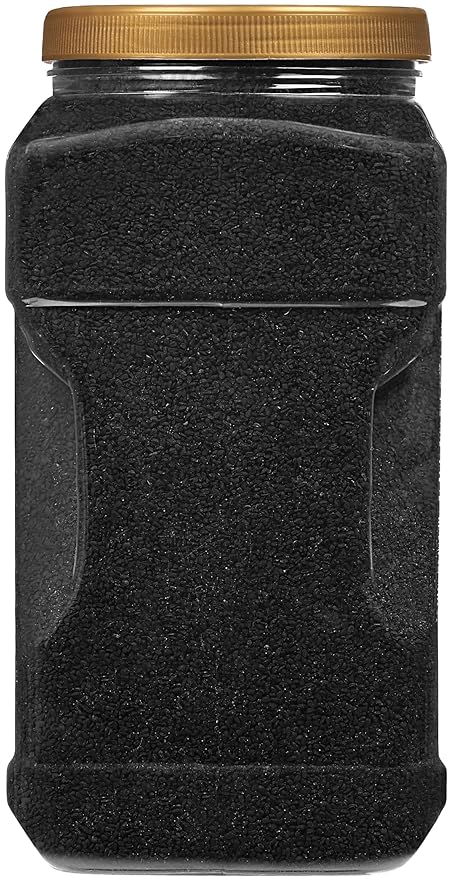 Rani Kalonji (Black Seed, Nigella Sativa, Black Cumin) Seeds 80oz (5lbs) 2.27kg Bulk PET Jar ~ All