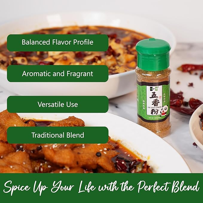 NPG Authentic Chinese Five Spice Blend 1.08 Oz (Pack of 3), Gluten Free, All Natural Ground Chinese