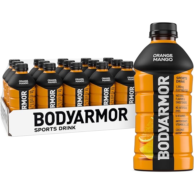 BODYARMOR Sports Drink Sports Beverage, Orange Mango, Coconut Water Hydration, Natural Flavors With