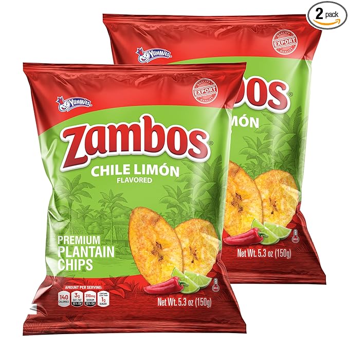 Zambos Plantain Chips Chile Limon (Pack of 2)