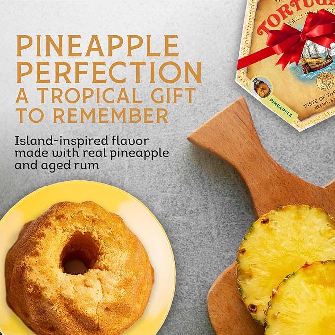 TORTUGA Caribbean Pineapple Rum Cake - 16 oz Caribbean Pineapple Rum Cakes - The Perfect Premium
