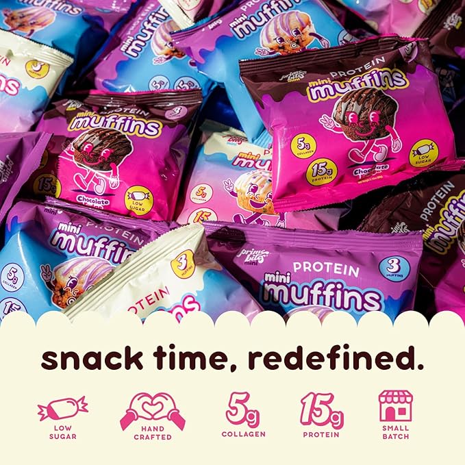 Prime Bites Minis | Protein Mini Muffins from Alpha Prime Supplements | High Protein, Collagen