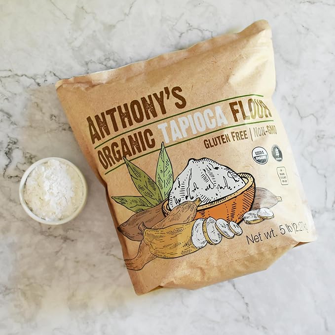 Anthony's Organic Tapioca Flour Starch, 5lbs, Gluten Free & Non GMO