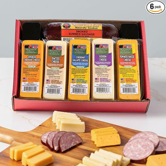Wisconsin Cheese & Summer Sausage Gift Box, 5-Pack