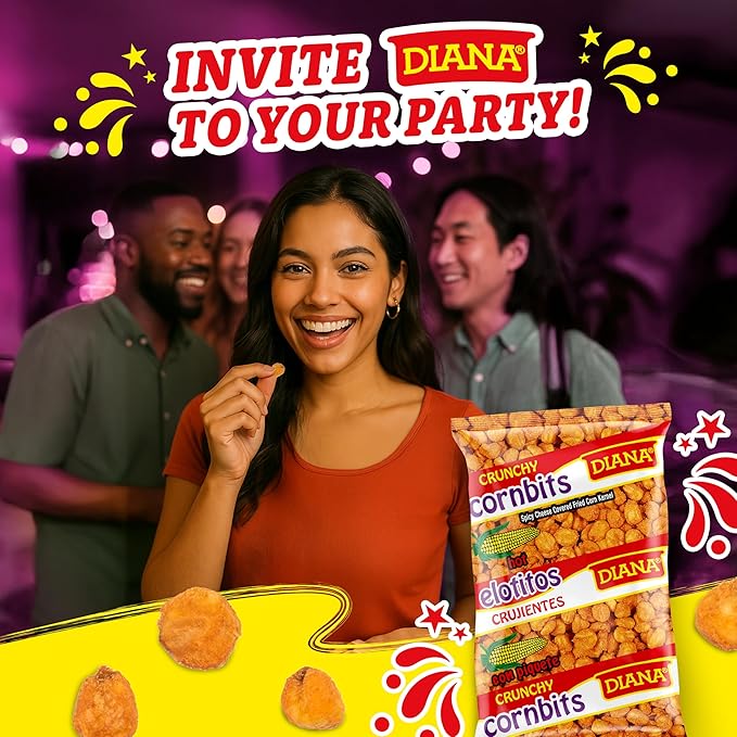 Diana Elotitos Crunchy Corn Kernel Snacks, Spicy Piquete Flavor, 4.05 Oz (Pack of 8)