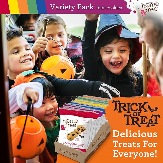 Homefree Mini Cookies Variety Pack, Gluten Free, Nut Free, Vegan, Cookie Snack Packs, School Safe