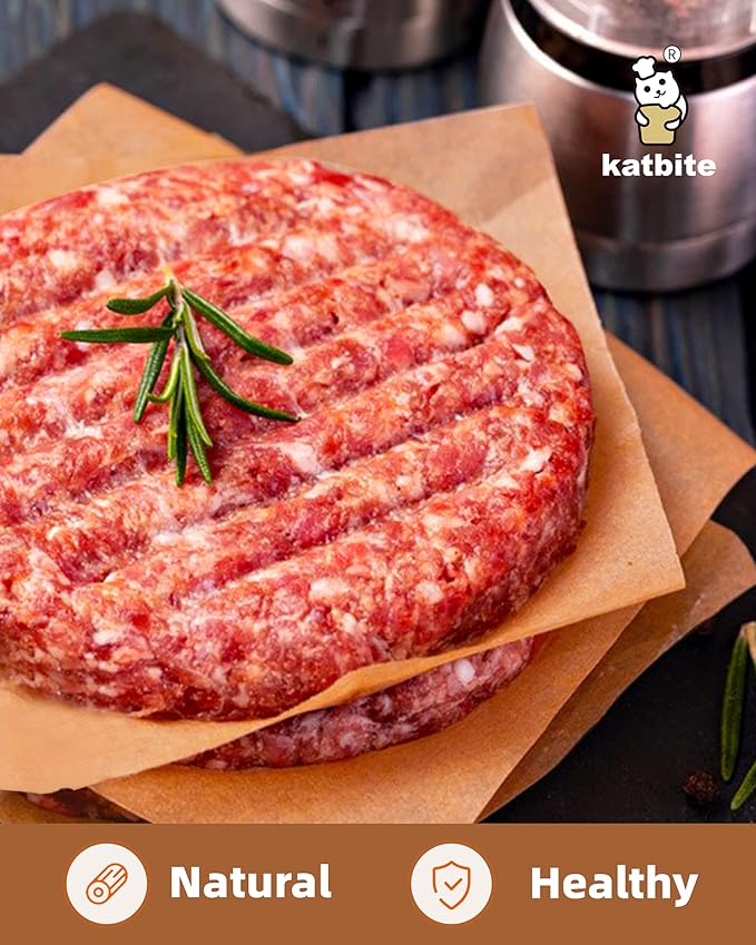 Katbite 300Pcs 6x6 Inches Patty Paper, Burger Patty Paper, Unbleached Parchment Sheets, Heavy Duty