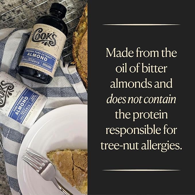 Cook?™s, Pure Almond Extract for Baking, Cooking, and Mixology, Allergen Free Almond Flavoring