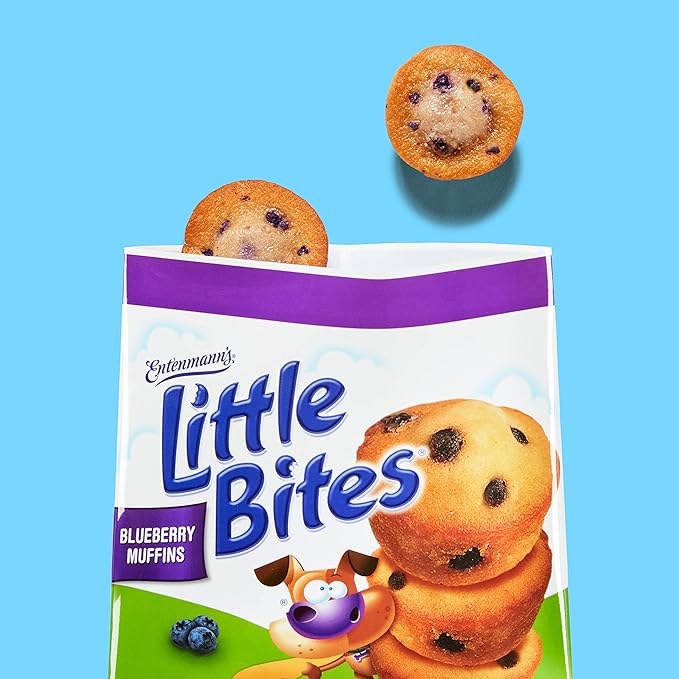 Entenmann's Little Bites Blueberry Mini Muffins | Made with Real Blueberries | 1 pack (20 pouches