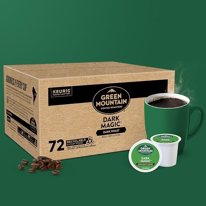 Green Mountain Coffee Roasters Dark Magic Keurig Single-Serve K-Cup Pods, Dark Roast Coffee, 72