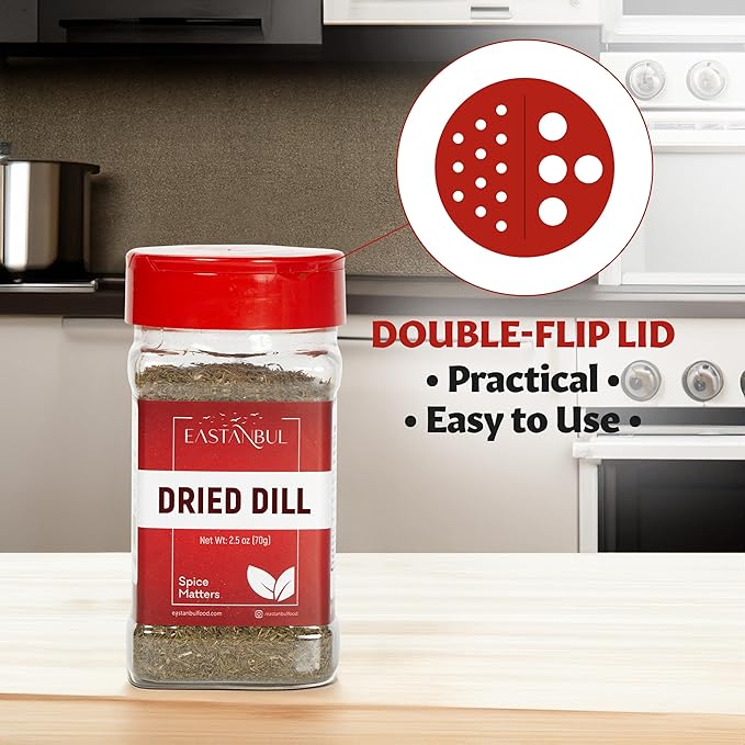 Eastanbul Dill Weed, 2.5oz Dried Dill Weed, Eneldo En Povlo, Pure, Freshly Cut, Sifted