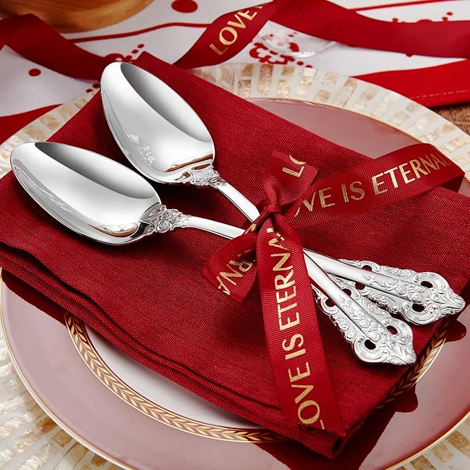 KEAWELL 2-Piece Gorgeous Large Serving Spoon, 18/10 Stainless Steel, Fine Large Serving Spoon