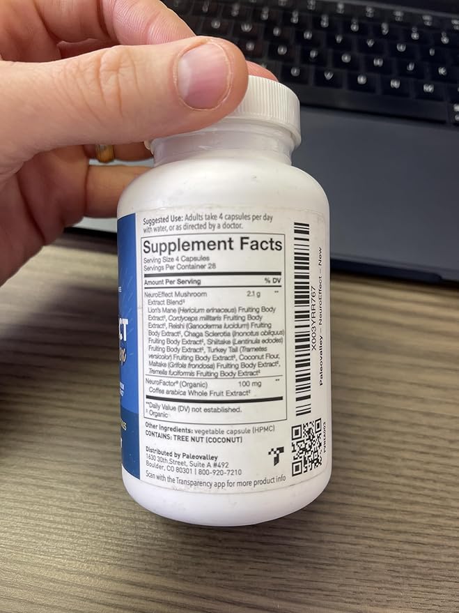 Paleovalley NeuroEffect - Neuro Mushroom Coffee Nutritional Supplement for Focus, Memory, and