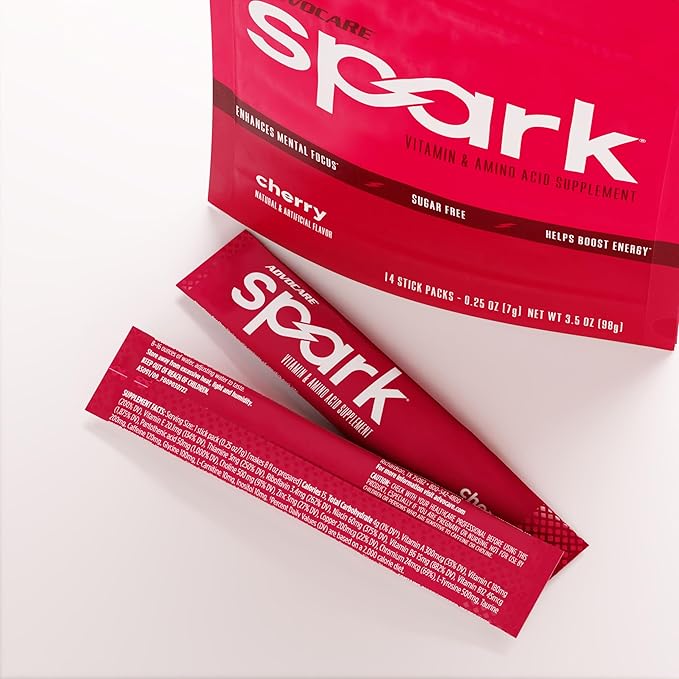 AdvoCare Spark Vitamin & Amino Acid Supplement - Focus & Energy Drink Powder Mix with Vitamin A