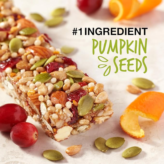 KIND Seeds Fruit & Nuts Snack Bar, Orange Cranberry | 5g Protein, High Fiber, Gluten Free Bars, 1.4