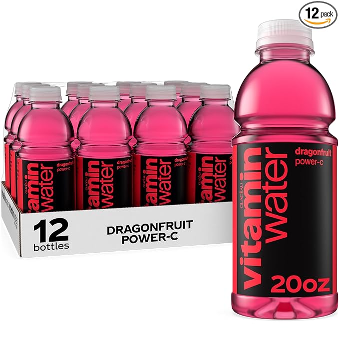 vitaminwater Power-C Dragonfruit Nutrient Enhanced Flavored Water Beverage, 20 fl oz Bottles, 12