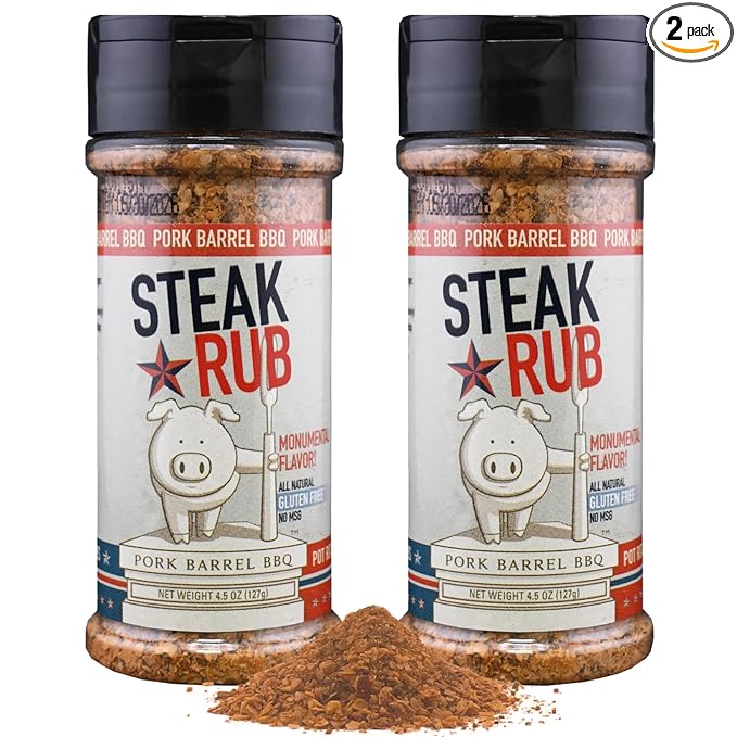 Pork Barrel BBQ Steak Spice Rub | Premium All-Purpose Seasoning, No MSG, Gluten-Free, Zero Calorie