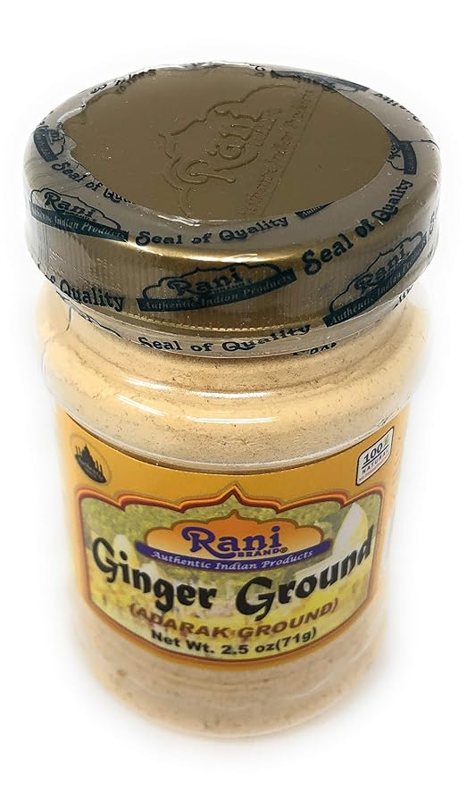 Rani Ginger (Adarak) Powder Ground, Spice 2.5oz (71g) PET Jar ~ All Natural | Vegan | Gluten