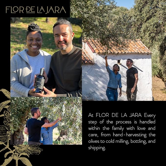 FLOR DE LA JARA Premium Extra Virgin Olive Oil from Spain, First Cold Pressed, Polyphenol-Rich