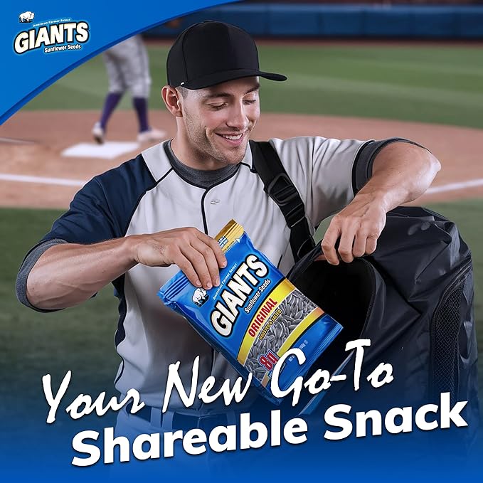 GIANTS Original Sunflower Seeds - Sunflower Seeds to Eat, Sunflower Seeds Bulk, Lightly Salted